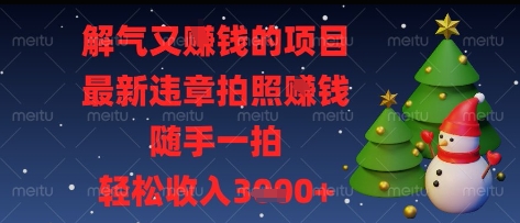 解气又挣钱的项目，最新违章拍照挣钱，随手一拍，轻松收入多张【揭秘】-尤课网创