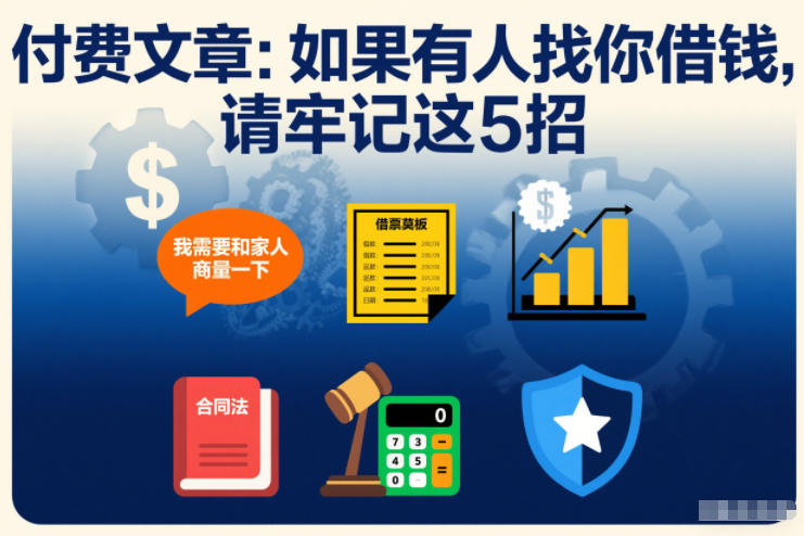 付费文章：如果有人找你借钱，请牢记这5招-尤课网创