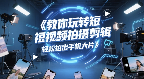 教你玩转短视频拍摄剪辑，轻松拍出手机大片-尤课网创