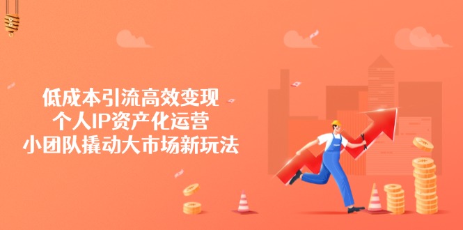 低成本引流高效变现，个人IP资产化运营，小团队撬动大市场新玩法-尤课网创
