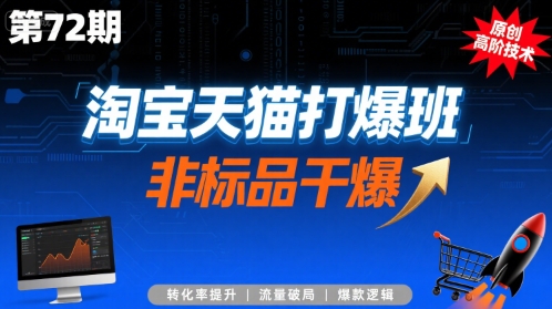淘宝天猫打爆班原创高阶技术第72期，非标品干爆-尤课网创