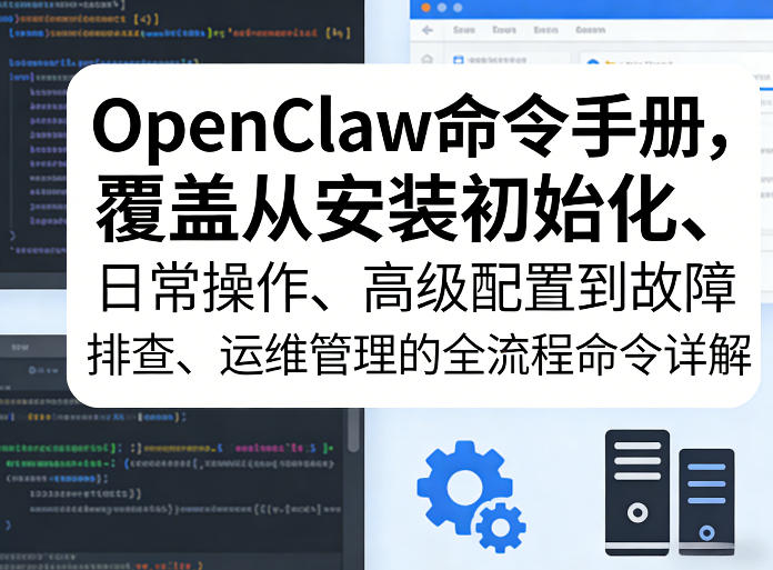 OpenClaw命令手册，覆盖从安装初始化、日常操作、高级配置到故障排查、运维管理的全流程命令详解-尤课网创