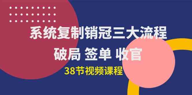 （10171期）系统复制 销冠三大流程，破局 签单 收官（38节视频课）-尤课网创