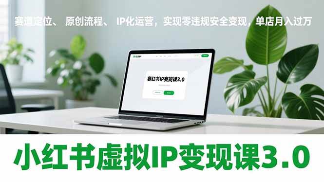 （17029期）小红书虚拟IP变现课3.0，赛道定位、原创流程、IP化运营，实现零违规安全变现，单店月入过万-尤课网创