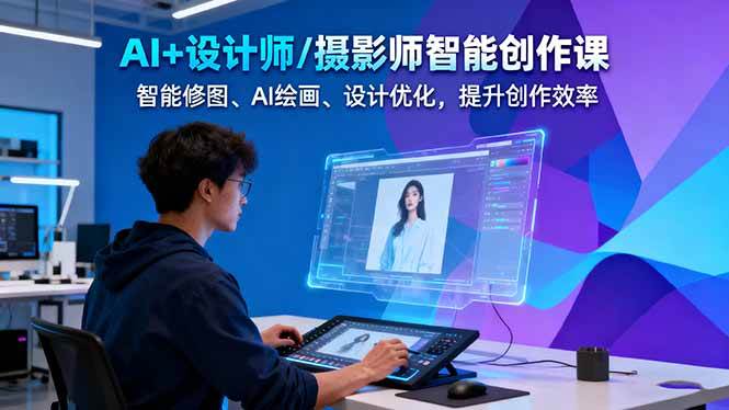 （16398期）AI+设计师/摄影师智能创作课：智能修图、AI绘画、设计优化，提升创作效率-尤课网创