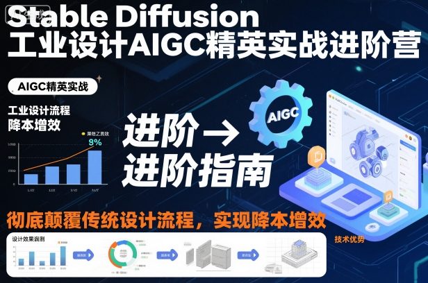 Stable Diffusion工业设计AIGC精英实战进阶营,彻底颠覆传统设计流程,实现降本增效-尤课网创