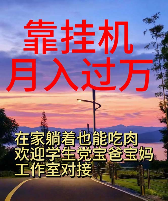 （10838期）靠挂机，日入1000+，躺着也能吃肉，适合宝爸宝妈学生党工作室，电脑手…-尤课网创