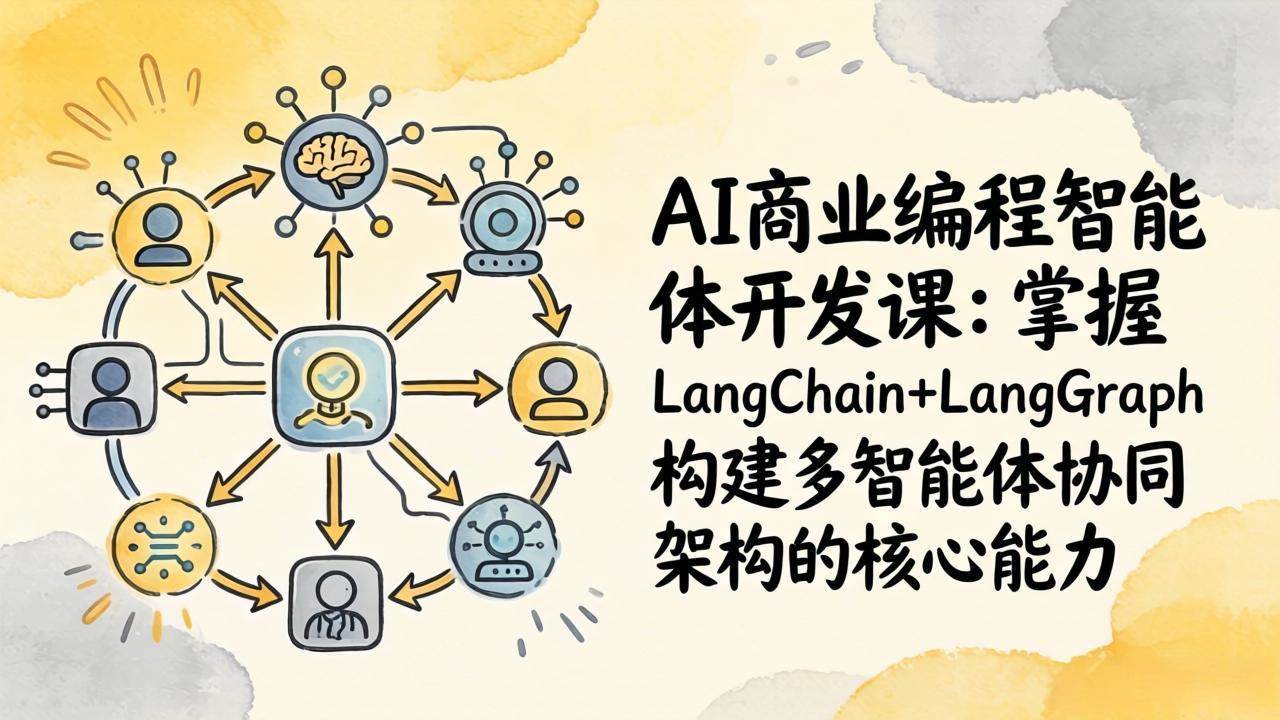 （17608期）AI商业编程智能体开发课：掌握LangChain+LangGraph构建多智能体协同架构的核心能力-尤课网创
