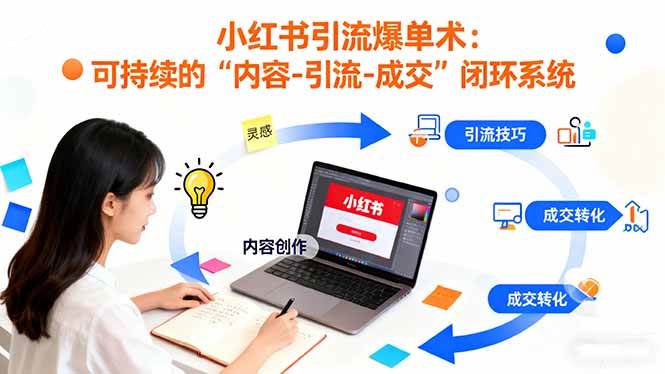 （16362期）小红书引流爆单术：构建一套低成本 可持续的“内容-引流-成交”闭环系统-尤课网创
