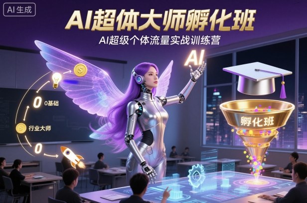 AI超体大师孵化班，AI超级个体流量实战训练营-尤课网创