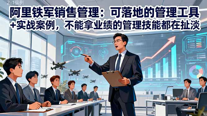 阿里铁军销售管理：可落地的管理工具+实战案例，不能拿业绩的管理都在扯淡-尤课网创