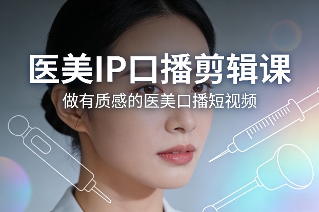 医美IP口播剪辑课，做有质感的医美口播短视频-尤课网创