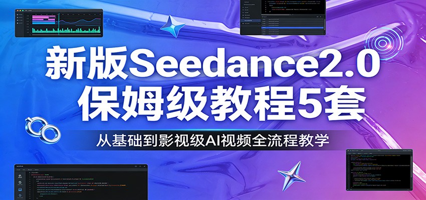 新版Seedance2.0保姆级教程5套：从基础到影视级AI视频全流程教学-尤课网创