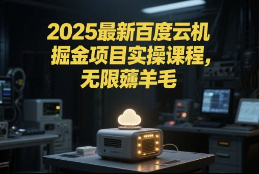 2025最新百度云机掘金项目实操课程单窗口保底5-10元月收益单窗口150+-尤课网创