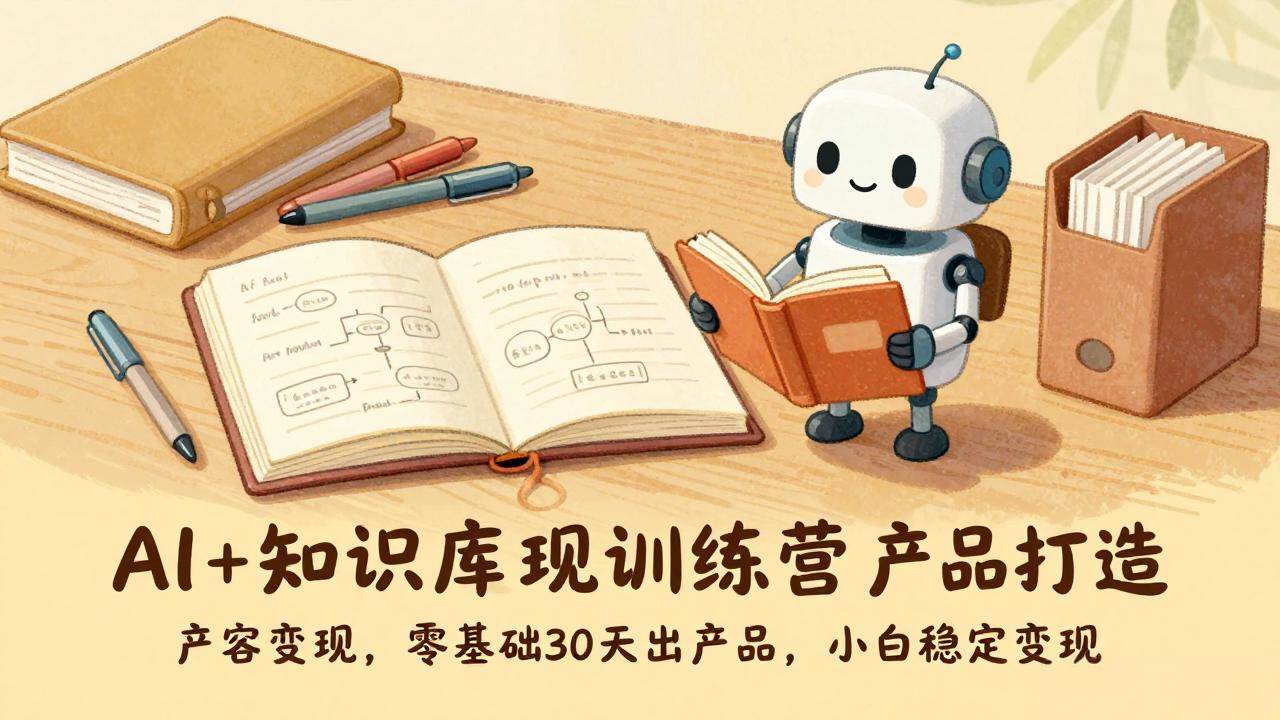 （17323期）AI+知识库变现训练营，产品打造、内容创作、全平台变现，零基础30天出产品，小白稳定变现-尤课网创