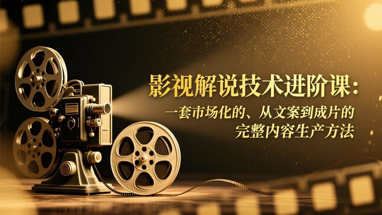 （17185期）影视解说技术进阶课：一套市场化的、从文案到成片的完整内容生产方法-尤课网创