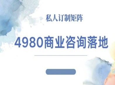 4980商业咨询师落地课程-ip运营高客单教程-尤课网创