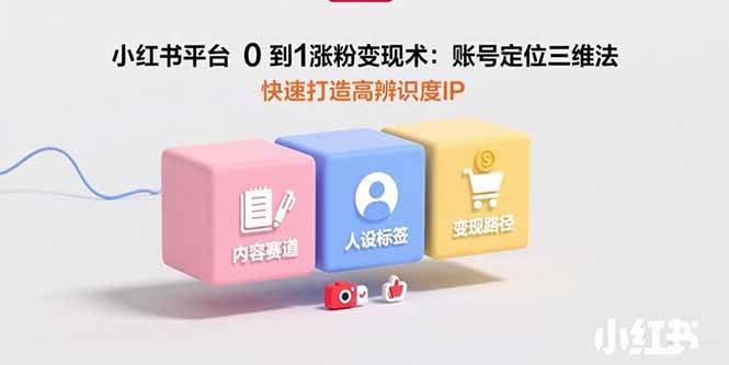 （15656期）小红书平台0到1涨粉变现术：账号定位三维法，快速打造高辨识度IP-尤课网创