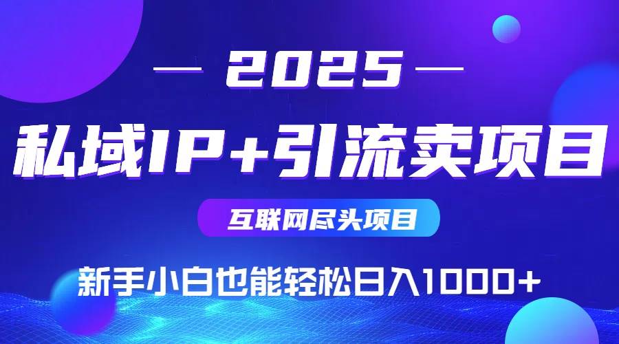 （15531期）2025网创尽头项目，私域IP+引流，新手小白也能在家日入1000+-尤课网创