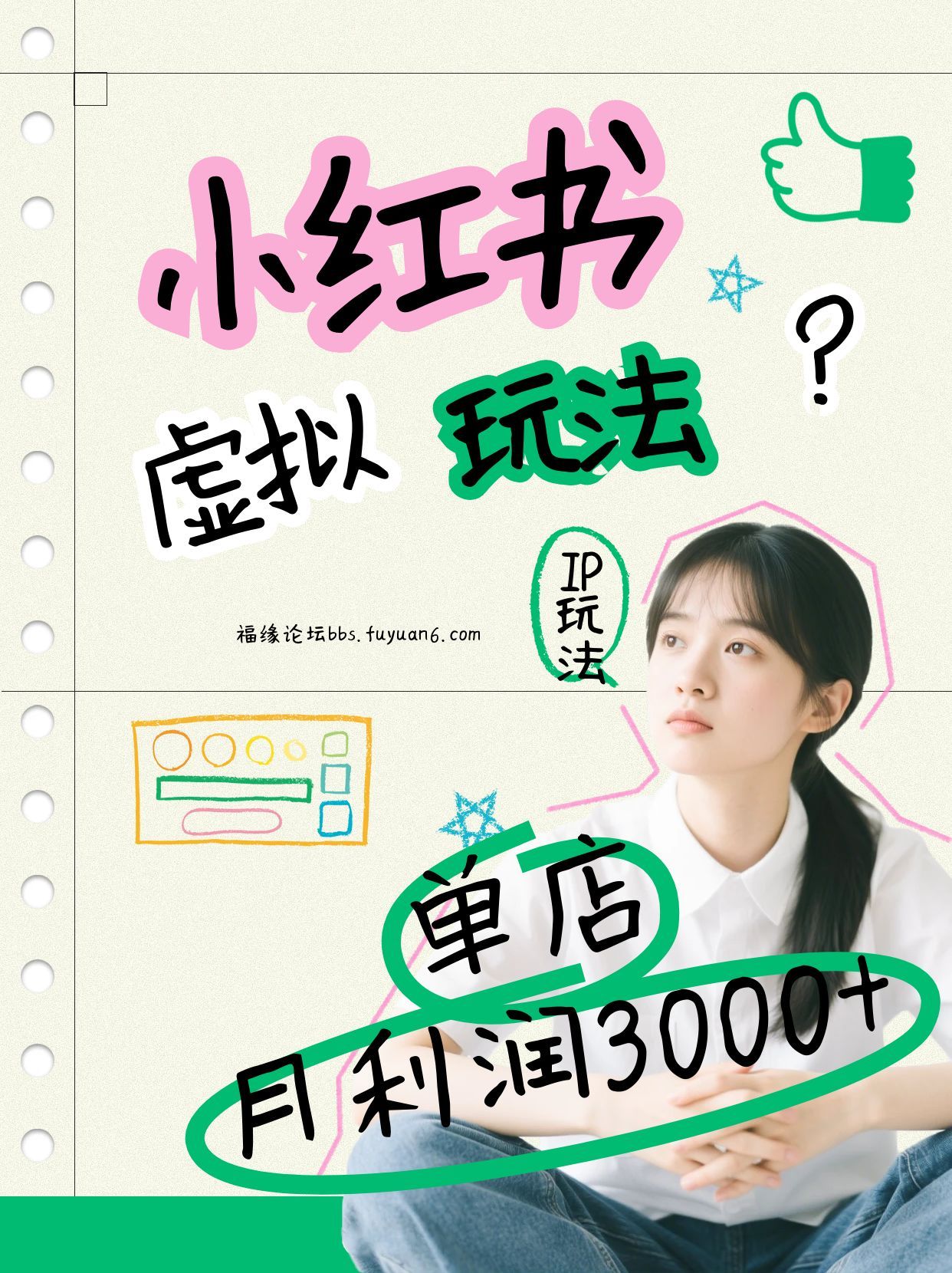 小红书虚拟玩法（铺货流和单品玩法），单店月利润3000+，IP打法+原创商品（0违规）-尤课网创