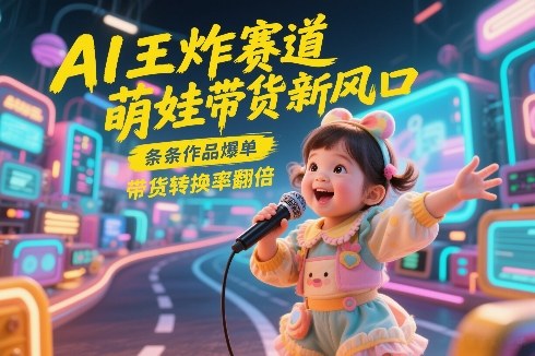 AI王炸赛道,萌娃带货新风口,条条作品爆单,带货转换率翻倍,核心逻辑拆解-尤课网创