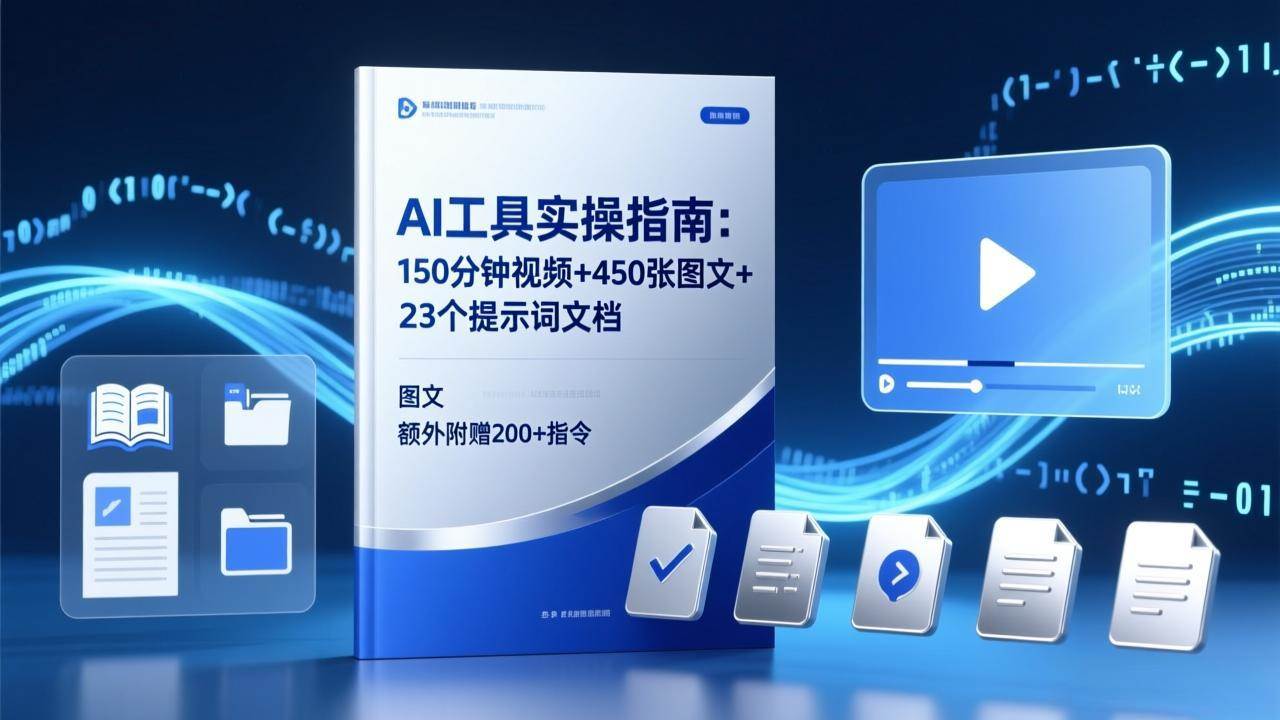 （17504期）AI工具实操指南：150分钟视频+450张图文+23个提示词文档，额外附赠200+指令-尤课网创