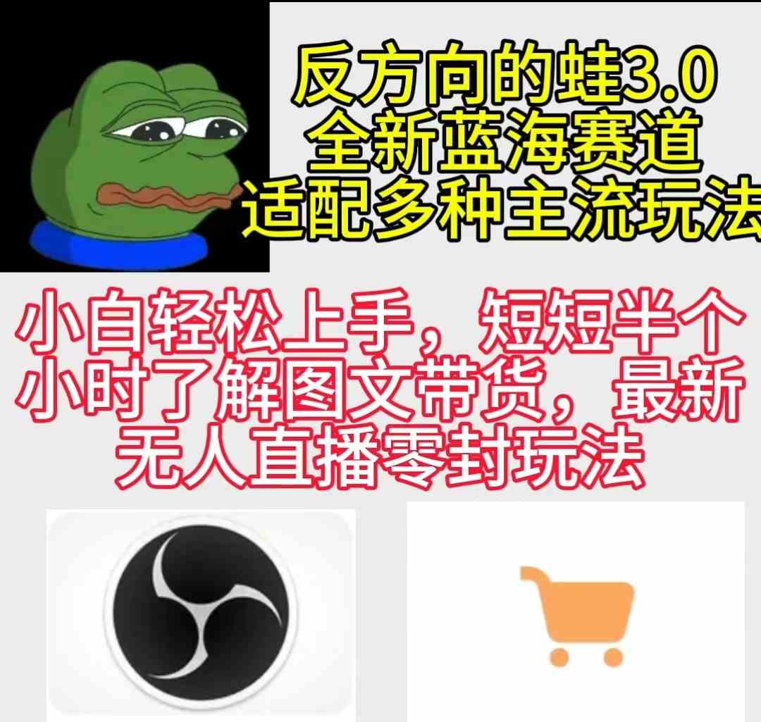 （9485期）反方向的蛙3.0，图文最新玩法，变现多元化，新蓝海项目，小白轻松上手-尤课网创