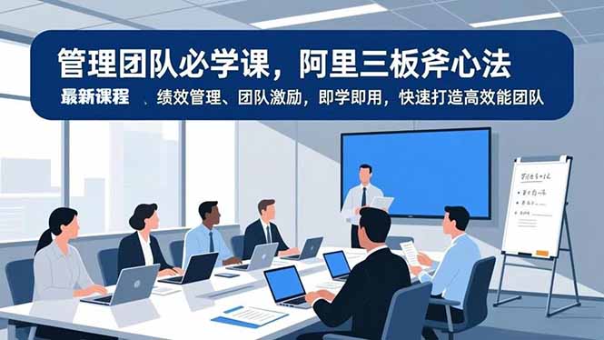 管理团队必学课，阿里三板斧心法、绩效管理、团队激励，即学即用，快速打造高效能团队-尤课网创