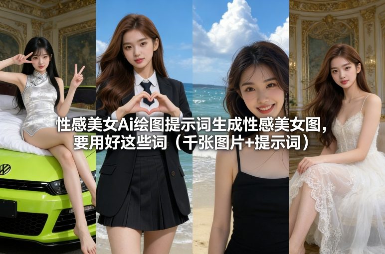 性感美女Ai绘图提示词生成性感美女图，要用好这些词（千张图片+提示词）-尤课网创