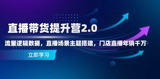 直播带货提升营2.0：流量逻辑数据，直播场景主题搭建，门店直播年销千万-尤课网创
