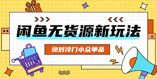 闲鱼无货源冷门单品项目，绝对冷门小众单品-尤课网创