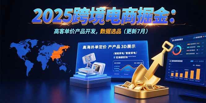 （15512期）2025跨境电商掘金：蓝海市场定位，高客单价产品开发，数据选品(更新7月)-尤课网创