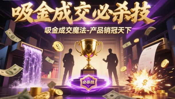 吸金成交必杀技，吸金成交魔法-产品销冠天下-尤课网创