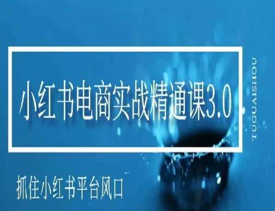 小红书电商实战精通课3.0，抓住小红书平台的风口，不错过有一个赚钱的机会-尤课网创
