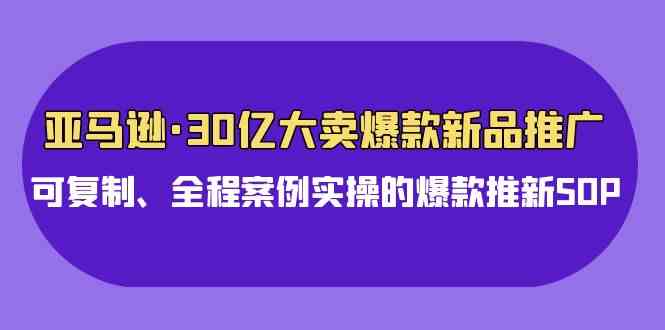 （9944期）亚马逊30亿·大卖爆款新品推广，可复制、全程案例实操的爆款推新SOP-尤课网创