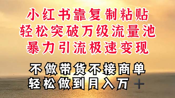 （11139期）深层揭秘小红书，靠复制粘贴，一周突破万级流量池，无脑搬运，暴力引流…-尤课网创
