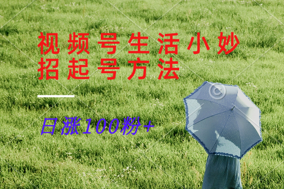 视频号生活小妙招分享赛道， 起号涨粉新方法，日涨100粉-尤课网创