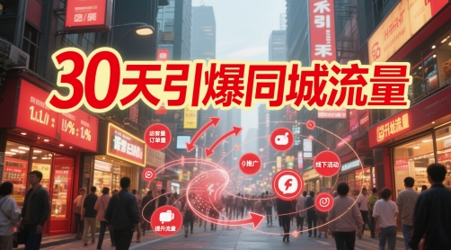 30天引爆同城流量：团购篇 认知篇 流量篇 来客篇 达人篇 老板人设IP篇 投流篇-尤课网创