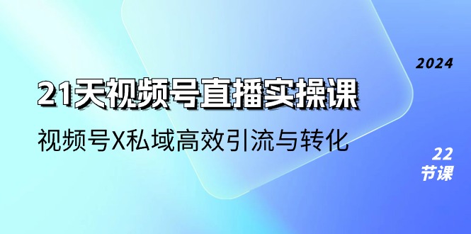 21天视频号直播实操课，视频号X私域高效引流与转化（22节课）-尤课网创