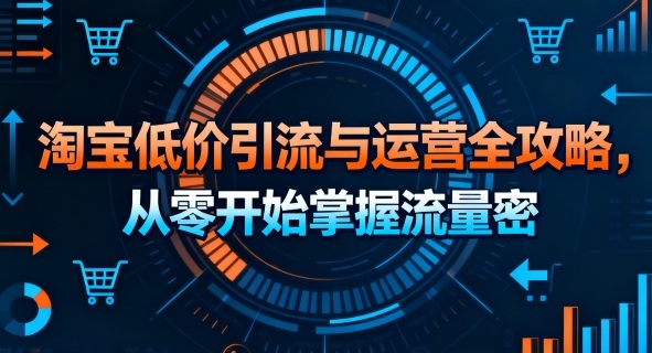 淘宝低价引流与运营全攻略，从零开始掌握流量密码-尤课网创