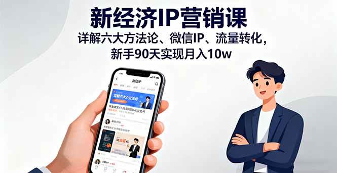 (16194期)新经济IP营销课:详解六大方法论、微信IP、流量转化,新手90天实现月入10w-尤课网创