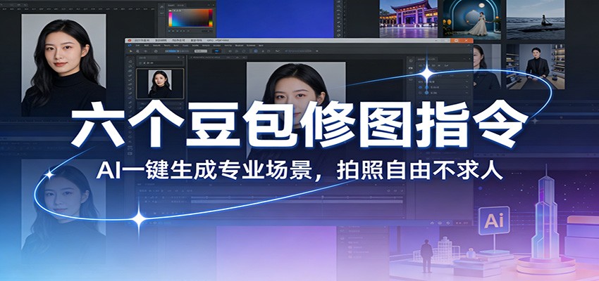 六个豆包修图指令：AI 一键生成专业场景，拍照自由不求人-尤课网创