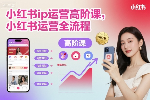 小红书ip运营高阶课，小红书运营全流程-尤课网创