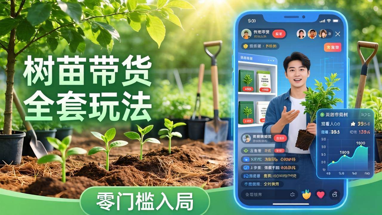 (17729期)视频号AI树苗带货全套玩法:零门槛入局,掌握豆包、千问等AI工具制作树苗视频的全套流程-尤课网创