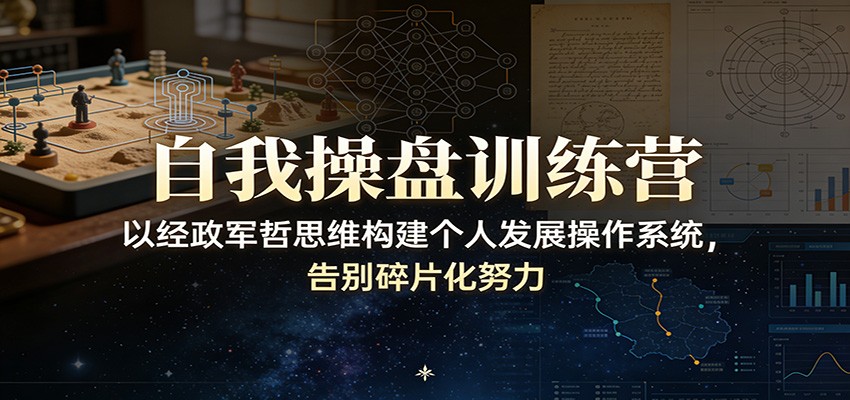 自我操盘训练营：以经政军哲思维构建个人发展操作系统，告别碎片化努力-尤课网创