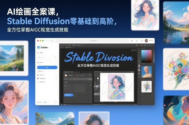 AI绘画全案课，Stable Diffusion零基础到高阶，全方位掌握AIGC视觉生成技能-尤课网创