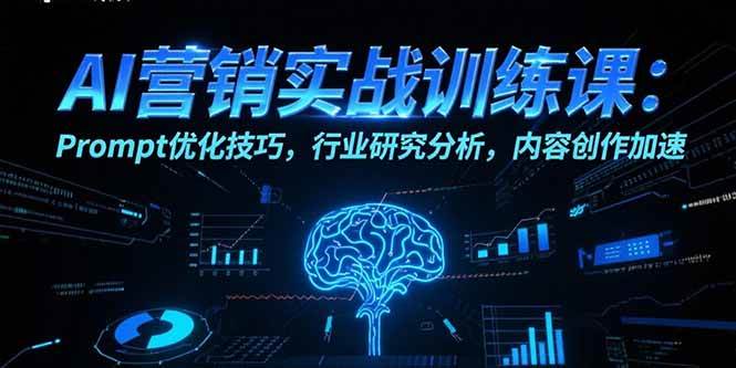 （15465期）AI营销实战训练课：Prompt优化技巧，行业研究分析，内容创作加速-尤课网创