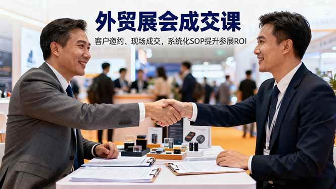 (16356期)外贸展会成交课,含目标制定、客户邀约、现场成交,系统化SOP提升参展ROI-尤课网创