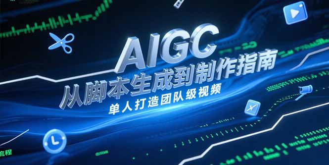 AIGC视频制作指南，从脚本生成到剪辑全流程，单人打造团队级视频-尤课网创