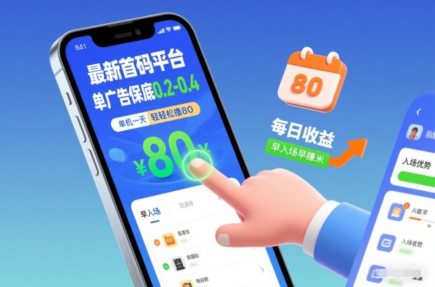 最新首码平台，单广告保底0.2-0.4，单机一天轻松撸80，早入场早賺米【揭秘】-尤课网创